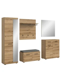 xonox.home Möbel-Sets<Garderoben-Set ink. Sitzkissen (B/H/T: 272x197x40 cm) in Evoke Oak Nachbildung