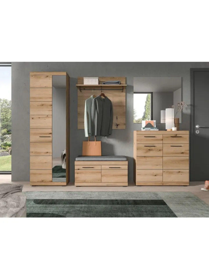xonox.home Möbel-Sets<Garderoben-Set ink. Sitzkissen (B/H/T: 272x197x40 cm) in Evoke Oak Nachbildung