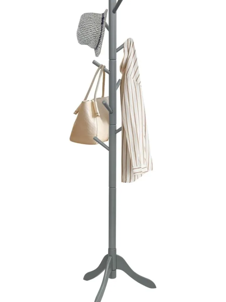 COSTWAY Wäschekörbe & -Ständer<Garderobenständer 175cm in Grau
