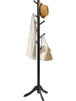 COSTWAY Wäschekörbe & -Ständer<Garderobenständer 175cm in Schwarz