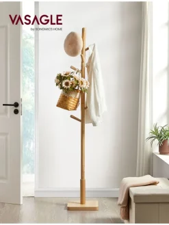 Songmics Regale & Schränke|Garderoben<Garderobenständer in Hellbraun - (H)173 cm