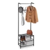 relaxdays Garderoben<Garderobenständer in Schwarz - (H)183 cm