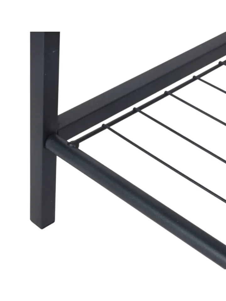 relaxdays Garderoben<Garderobenständer in Schwarz/ Dunkelbraun - (B)80 x (H)190 x (T)30 cm