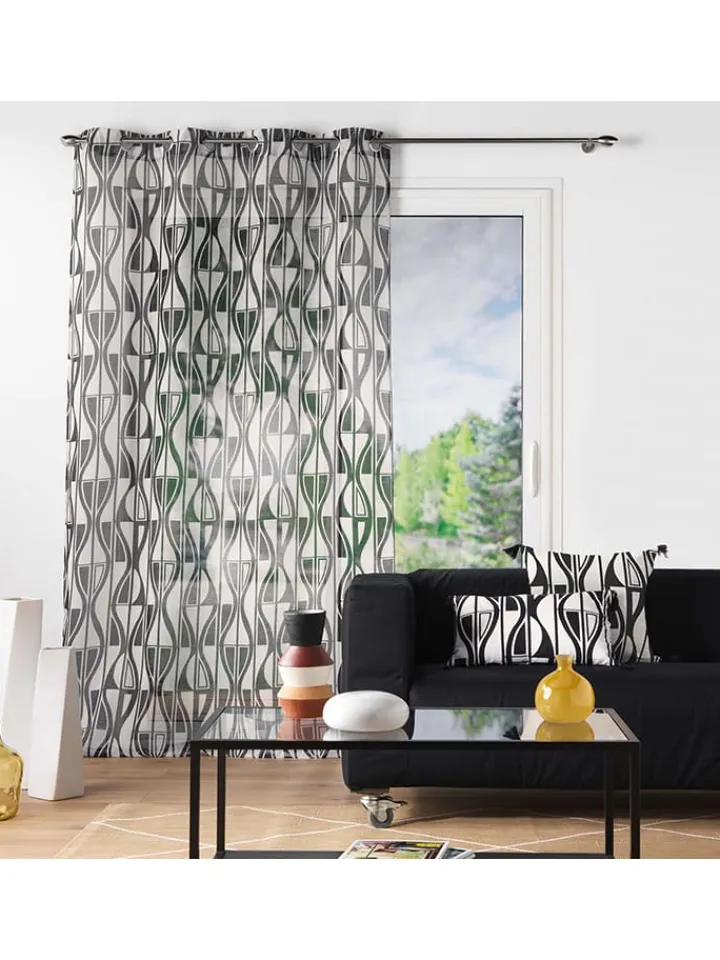 Douceur d'intérieur Gardinen, Jalousien & Rollos<Gardine "Ikaris" in Schwarz/ Weiß