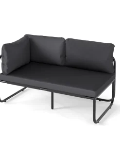 COSTWAY Gartenmöbel<Garten Lounge Sofa 2-Sitzer in Grau
