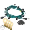 SATISFIRE Lichterketten & Dekobeleuchtung<Garten Party Lichterkette Illu 10x dimmbare Glühbirne 5m grün