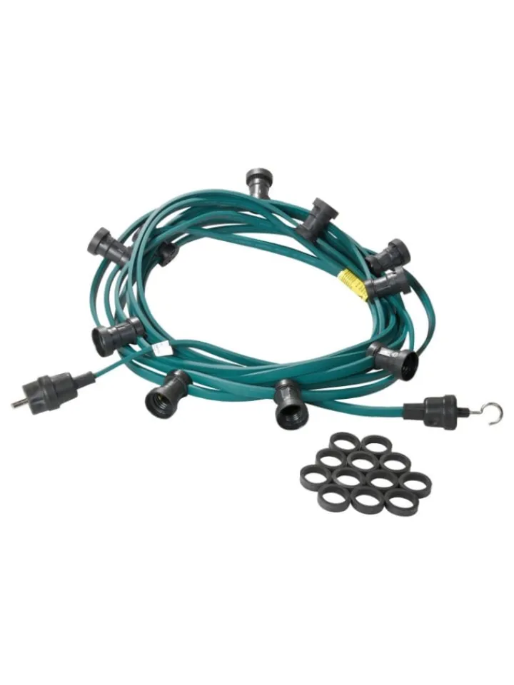 SATISFIRE Lichterketten & Dekobeleuchtung<Garten Party Lichterkette Illu 10x dimmbare Glühbirne 5m grün
