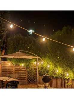 SATISFIRE Lichterketten & Dekobeleuchtung<Garten Party Lichterkette Illu 10x dimmbare Glühbirne 5m grün