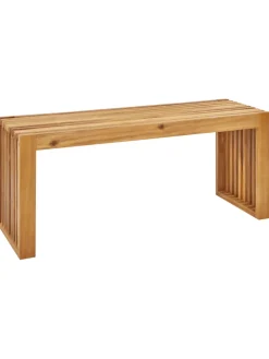 Beliani Gartenmöbel<Gartenbank BELLANO in Braun - (W) 105 x (H) 43 x (L) 35 cm