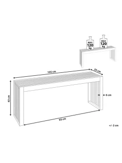 Beliani Gartenmöbel<Gartenbank BELLANO in Braun - (W) 105 x (H) 43 x (L) 35 cm