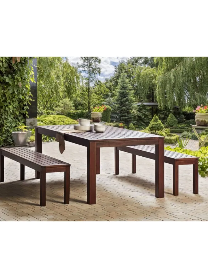 Beliani Gartenmöbel<Gartenbank TUSCANIA in Braun - (W) 160 x (H) 45 x (L) 35 cm