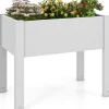 COSTWAY Pflanzen & Zubehör<Gartenbeet selbstbewässernd 76x45x61cm in Weiß