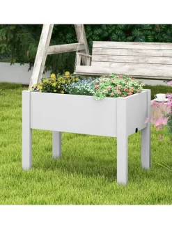 COSTWAY Pflanzen & Zubehör<Gartenbeet selbstbewässernd 76x45x61cm in Weiß