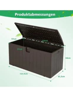 COSTWAY Gartendekoration<Gartenbox 400 L in Braun