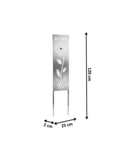 kobolo Gartendekoration<Gartendekoration SUNFLOWERSIGN in Silber