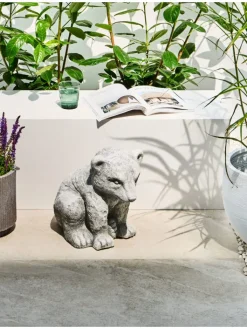 Beliani Gartendekoration<Gartenfigur BOWE in Grau - (W) 28 x (H) 36 x (L) 29 cm