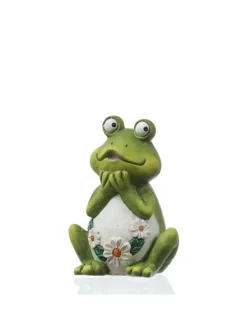 MARELIDA Gartendekoration<Gartenfigur Frosch Rosie Tierfigur für Beet Gartendeko H: 16cm in grün