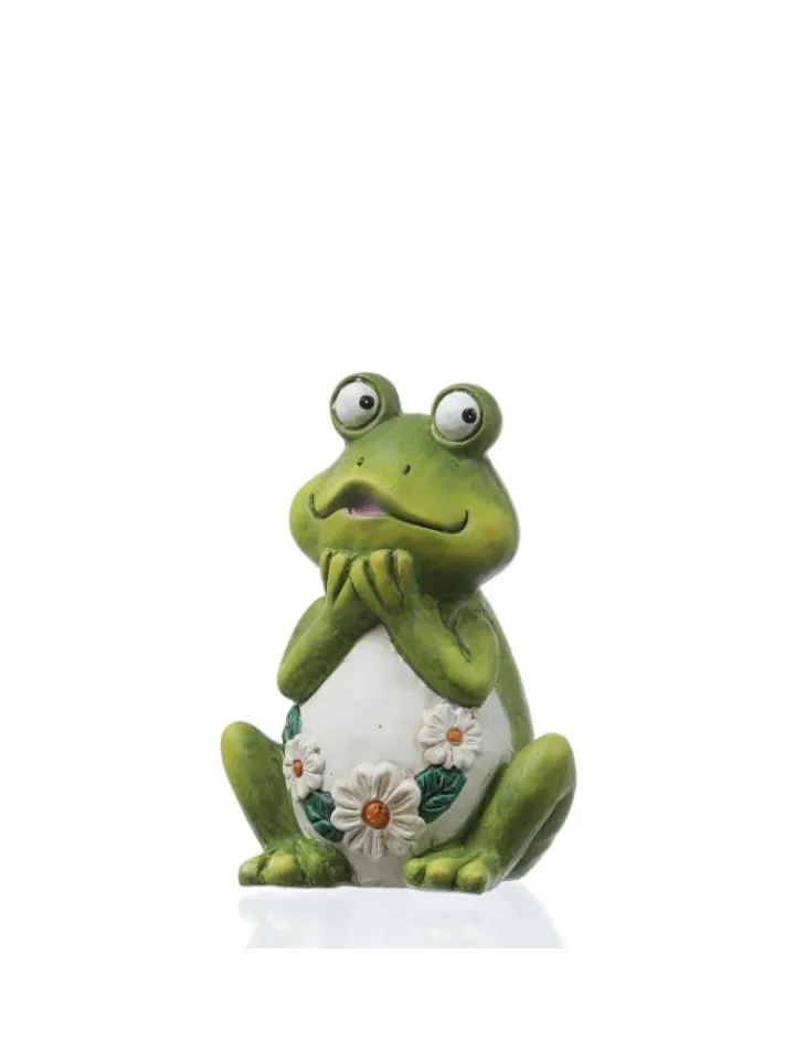 MARELIDA Gartendekoration<Gartenfigur Frosch Rosie Tierfigur für Beet Gartendeko H: 16cm in grün