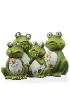 MARELIDA Gartendekoration<Gartenfigur Frosch Rosie Tierfigur für Beet Gartendeko H: 16cm in grün
