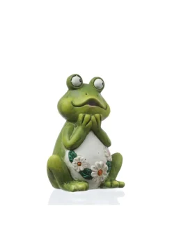 MARELIDA Gartendekoration<Gartenfigur Frosch Rosie Tierfigur für Beet Gartendeko H: 16cm in grün