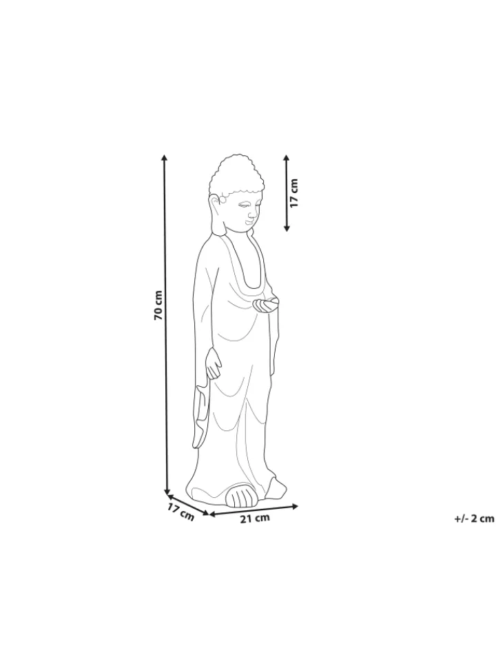 Beliani Gartendekoration<Gartenfigur THOIRY in Grau - (W) 21 x (H) 70 x (L) 20 cm