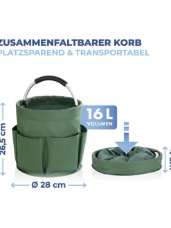 Wenko Kisten & Körbe<Gartenkorb "Maximex" in Grün - (H)26,5 x Ø 28 cm