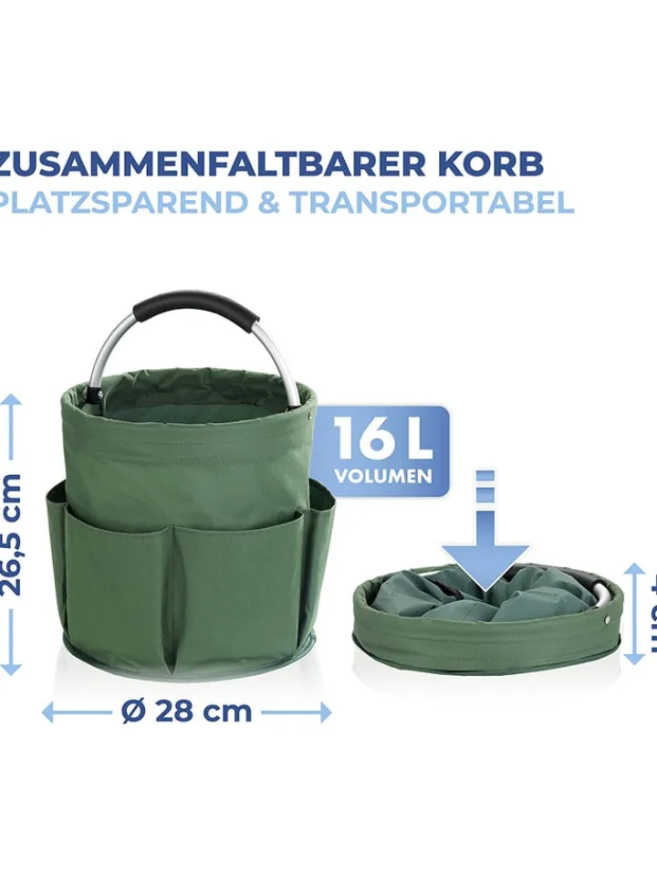Wenko Kisten & Körbe<Gartenkorb "Maximex" in Grün - (H)26,5 x Ø 28 cm