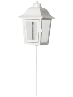 STAR Trading Außenleuchten<Gartenlaterne "Serene" in Weiß - (B)13,5 x (H)45 cm