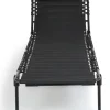 Lifa Living Gartenmöbel<Gartenliege in Schwarz - (B)59 x (H)30 x (T)189 cm