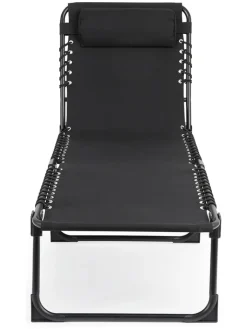 Lifa Living Gartenmöbel<Gartenliege in Schwarz - (L)189 x (B)59 cm