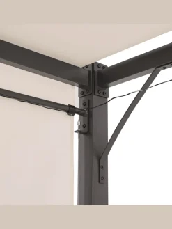 Beliani Gartenmöbel<Garten-Pergola PARGA in Beige/Schwarz - (W) 310 x (H) 215 x (L) 310 cm