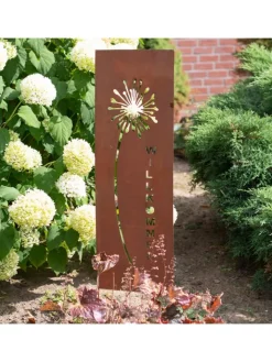 UNUS Gartendekoration<Gartenschild Rost Pusteblume in Braun