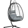Lifa Living Gartenmöbel<Gartensessel in Schwarz - (L)95 cm - (B)95 cm - (H)195 cm