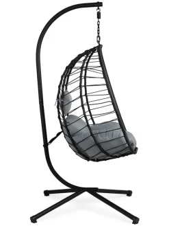 Lifa Living Gartenmöbel<Gartensessel in Schwarz - (L)95 cm - (B)95 cm - (H)195 cm