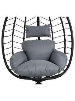 Lifa Living Gartenmöbel<Gartensessel in Schwarz - (L)95 cm - (B)95 cm - (H)195 cm