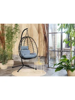 Lifa Living Gartenmöbel<Gartensessel in Schwarz - (L)95 cm - (B)95 cm - (H)195 cm