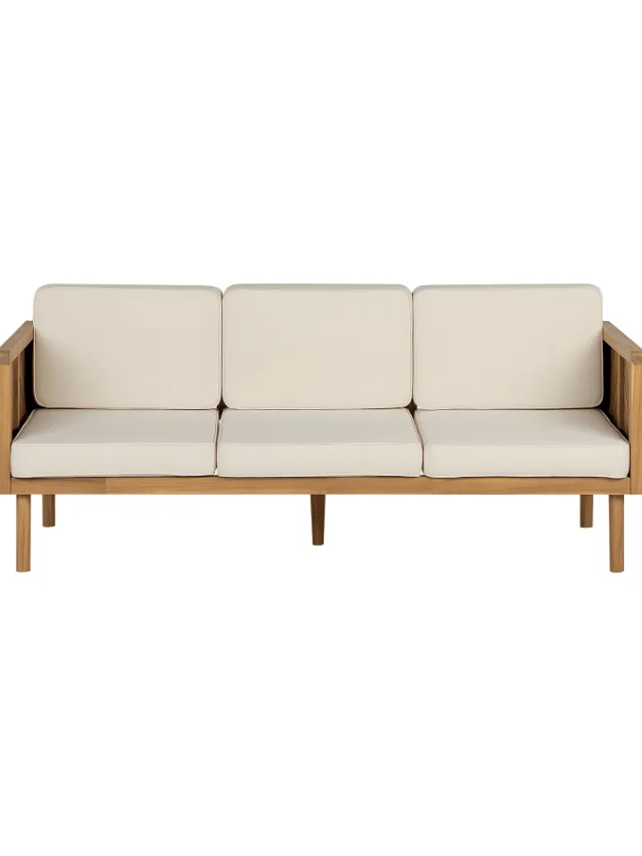 Beliani Gartenmöbel<Gartensofa BARATTI in Braun/Beige - (W) 179 x (H) 76 x (L) 65 cm
