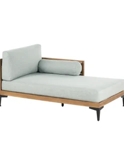 Beliani Gartenmöbel<Gartensofa CAVEZZO in Grau/Schwarz/Braun - (W) 254 x (H) 77 x (L) 150 cm