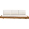 Beliani Gartenmöbel<Gartensofa MARETTIMO in Braun/Weiß - (W) 230 x (H) 70 x (L) 68 cm