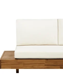 Beliani Gartenmöbel<Gartensofa MARETTIMO in Braun/Weiß - (W) 230 x (H) 70 x (L) 68 cm