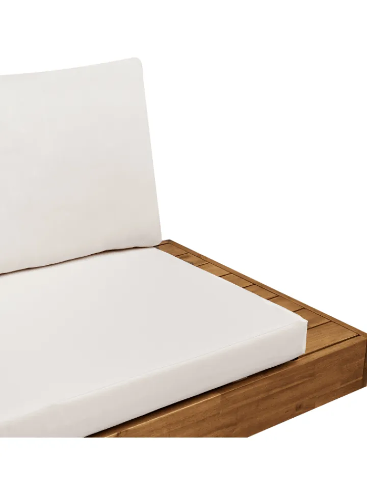 Beliani Gartenmöbel<Gartensofa MARETTIMO in Braun/Weiß - (W) 230 x (H) 70 x (L) 68 cm