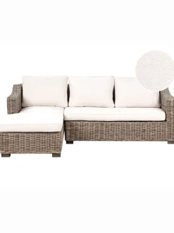 Beliani Gartenmöbel<Gartensofa VALLETRI in Grau - (W) 155 x (H) 85 x (L) 223 cm