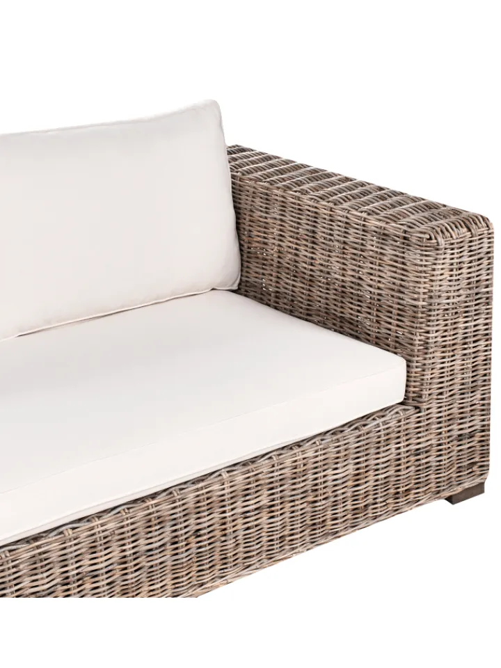 Beliani Gartenmöbel<Gartensofa VALLETRI in Grau - (W) 155 x (H) 85 x (L) 223 cm