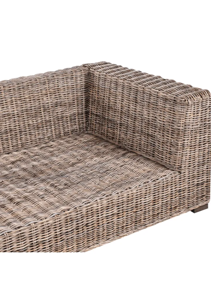 Beliani Gartenmöbel<Gartensofa VALLETRI in Grau - (W) 155 x (H) 85 x (L) 223 cm