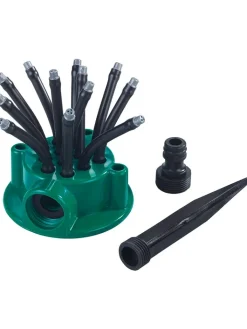 Wenko Gartendekoration<Gartensprinkler "Flexi-Arms" in Grün/ Schwarz - Ø 9 cm