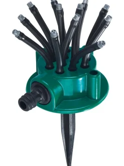 Wenko Gartendekoration<Gartensprinkler "Flexi-Arms" in Grün/ Schwarz - Ø 9 cm