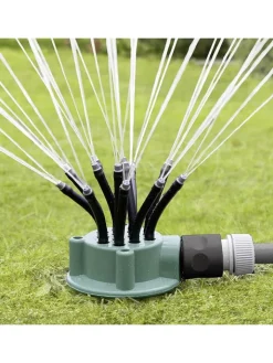 Wenko Gartendekoration<Gartensprinkler "Flexi-Arms" in Grün/ Schwarz - Ø 9 cm
