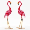 COSTWAY Gartendekoration<Gartenstatuen 2er Set in Rosa
