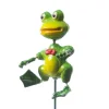 MARELIDA Gartendekoration<Gartenstecker Wackel Frosch Quaki Pflanzenstecker H. 54cm in grün
