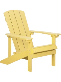 Beliani Gartenmöbel<Gartenstuhl ADIRONDACK in Gelb - (W) 75 x (H) 88 x (L) 88 cm